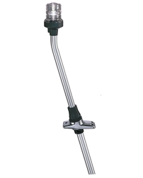 White All-Round Pole Light & Base Combination - Telescoping Type Pole